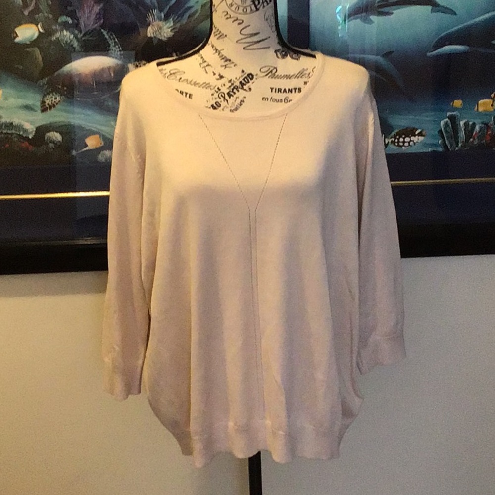 Super Soft Cream Sweater Top Size 16 NWOT